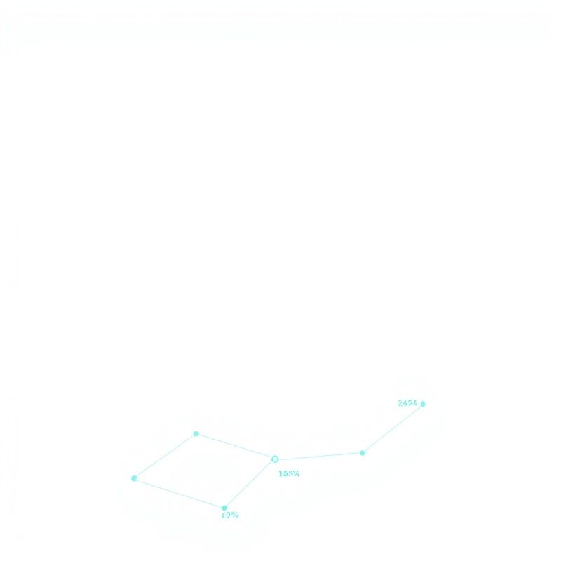 Minimalen komunikacijski vizual s teal abstraktnimi linijami